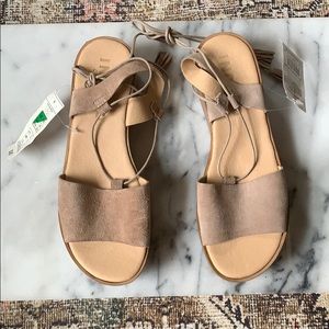 Marks & Spenser suede ankle wrap platform sandal